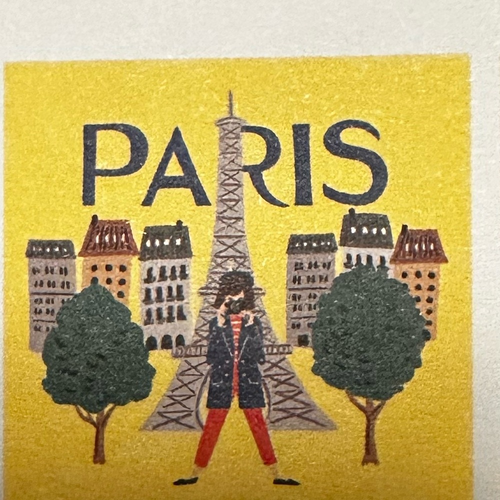 Mini Paris rifle paper co print 6 inch by 5 5/8 inches high